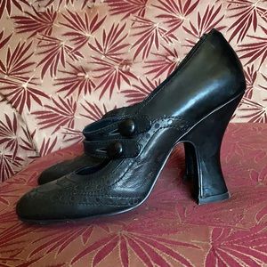 Jeffrey Campbell Brogue Wingtip Retro Vintage Pinup Mary Jane's High Heels 7